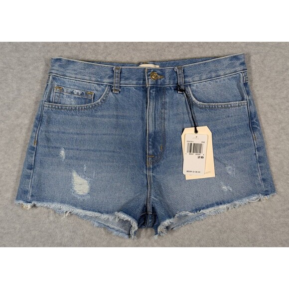 Current/Elliott Pants - CURRENT/ELLIOTT Women Shorts Size 28 NWT Escapade Mid Rise Cutoffs Raw Hem Light